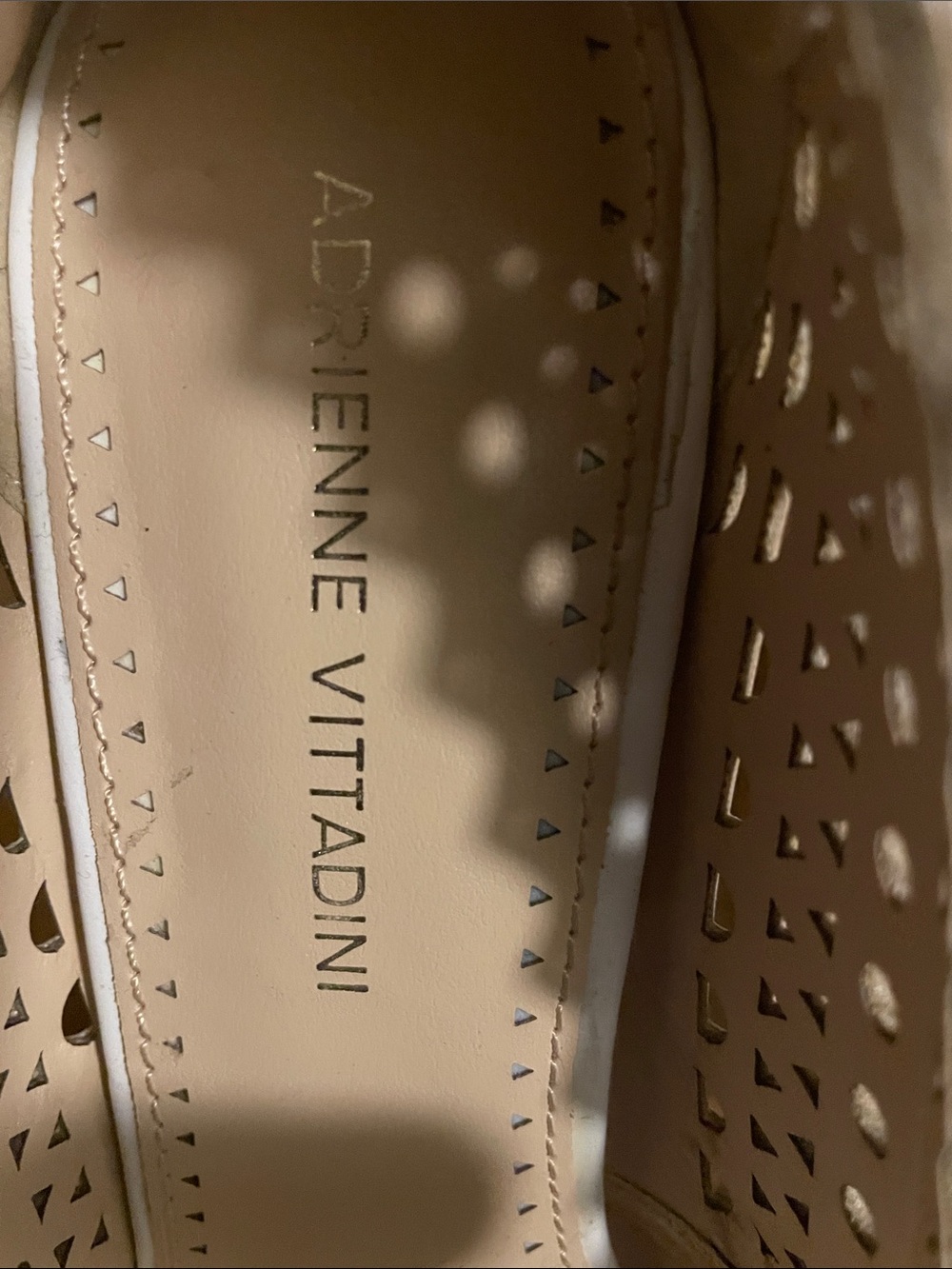 Adrienne Vittadini White Laser-Cut Pointed Heels - Picture 5 of 6